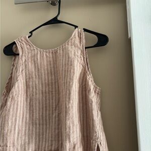 Madewell Tan Striped Tank Top
